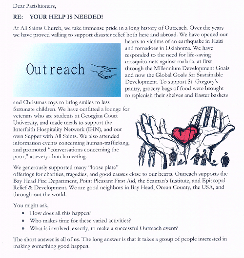 First page of Outreach Letter